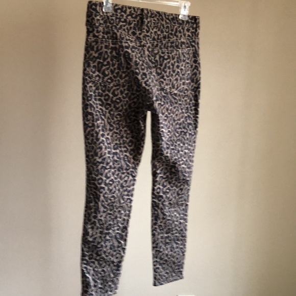 J Crew size 29 jaguar print 10” High Rise Toothpick stretch jeans - Picture 2 of 5